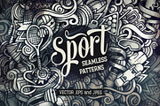 Sport Graphic Doodles Patterns, a Pattern Graphic by BALABOLKA (Thumbnail 1 of 6)