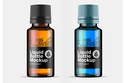 Amber Glass Medicine Bottle Mockup, a Packaging Mockup by OneVectorStock