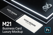 M21 - Luxury Business Cards Mockup, a Business Card Template by SR-23 Mockups (Thumbnail 1 of 4)