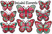 Crochet Valentines Butterfly Png Cli, an Illustration by cherrydesign (Thumbnail 2 of 4)