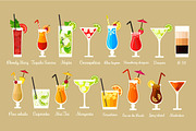 16 popular cocktail recipes, a Food Illustration by Mallinka (Thumbnail 3 of 4)