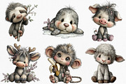 Watercolor Baby Animal PNG Clipart, an Illustration by Canvas Craft (Thumbnail 3 of 8)