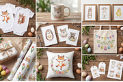 Easter Animals Watercolor Clipart, an Animal Illustration by PassionPNGcreation (Thumbnail 7 of 7)