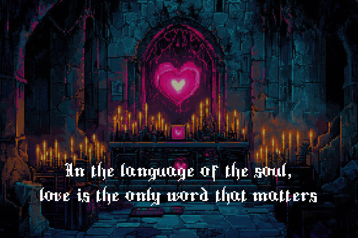 Gothic Byte - Blackletter 8Bit Type, a Blackletter Font by HipFonts (Photo 4 of 6)