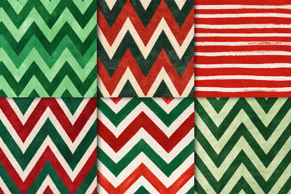 Christmas Digital Paper Pack, a Pattern Graphic by Black Bird Studio (Photo 3 of 6)