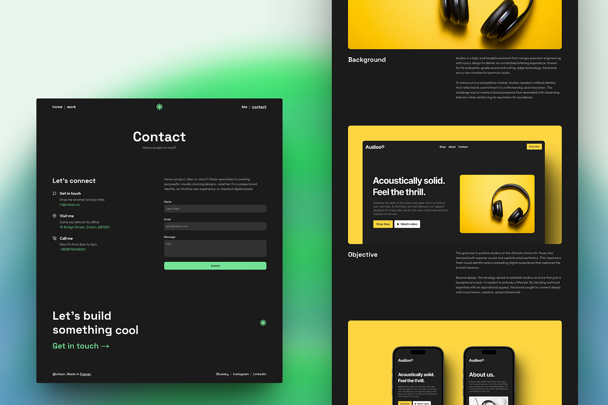 Oilean - Dark Framer Portfolio, a Templates & Theme by Eamonn Day Lavelle (Photo 4 of 4)
