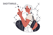 Zodiac signs women, astrology set, a Person Illustration by Good Studio (Thumbnail 10 of 16)