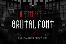 Brutal font bundle + 6 fonts + bonus