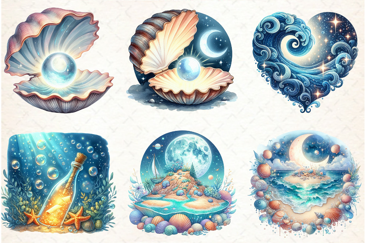 Magical Ocean Sublimation Clipart, an Illustration by Libby Wishes (Photo 4 of 7)
