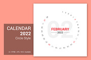 Calendar 2022 Circle Design, a Stationery Template by WORAKAMON Design Studio (Thumbnail 2 of 5)