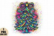 Painted Coquette Christmas Tree PNG, an Illustration by Daily.Designs (Thumbnail 1 of 5)