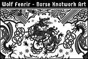 Viking Wolf, Fenrir Knotwork Art, a Decorative Illustration by Abysm Internal (Thumbnail 1 of 4)