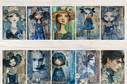 DENIM FANTASY JUNK JOURNAL PAGES, a Person Illustration by Daring Digies (Thumbnail 2 of 8)