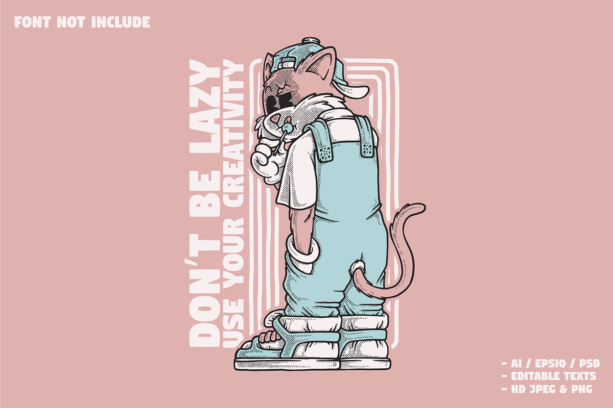 stylist pink cats, a Branding & Logo Template by Judsart