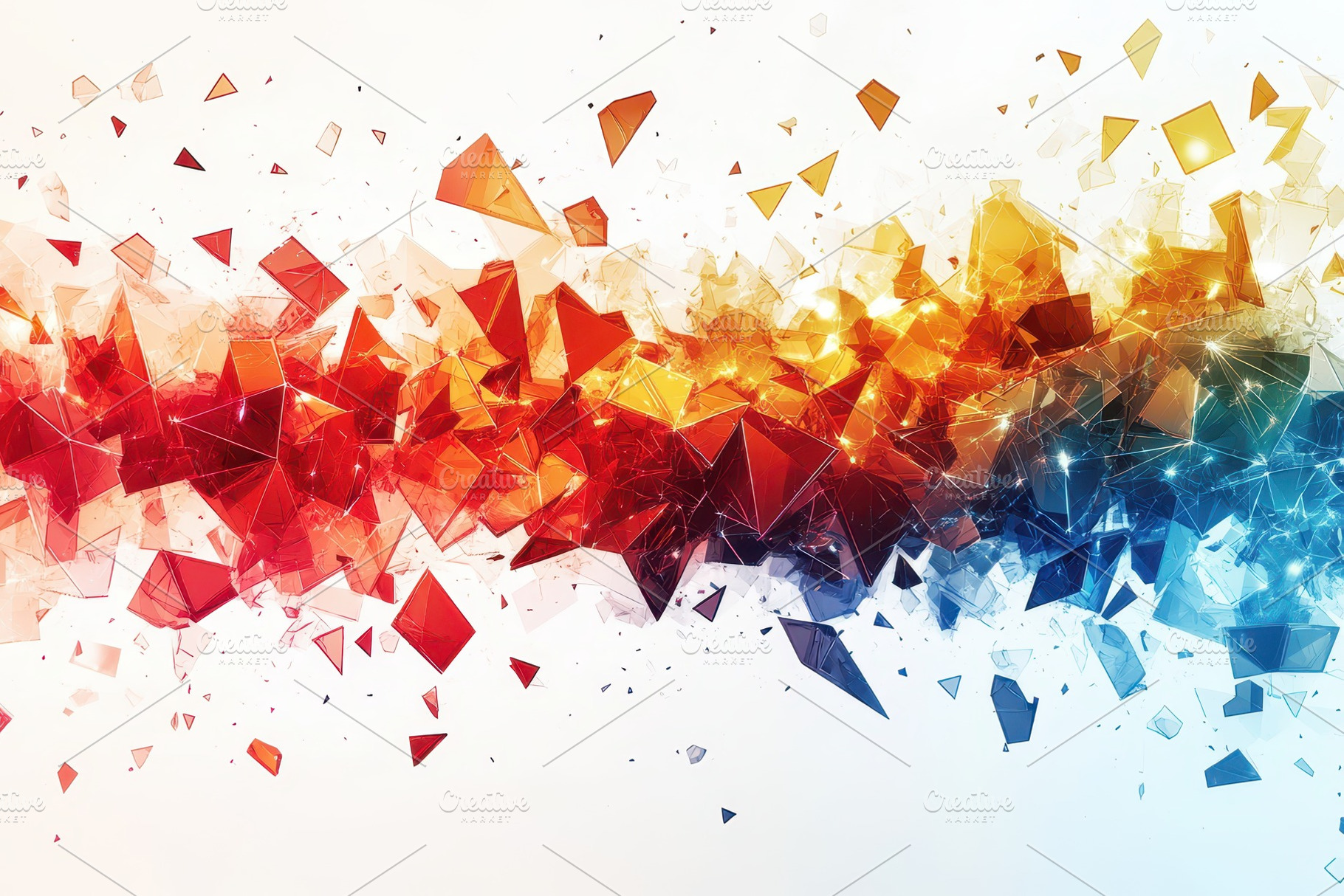 Shattered Crystal Explosion Red Oran, a Background Photo by Pixeness Studio