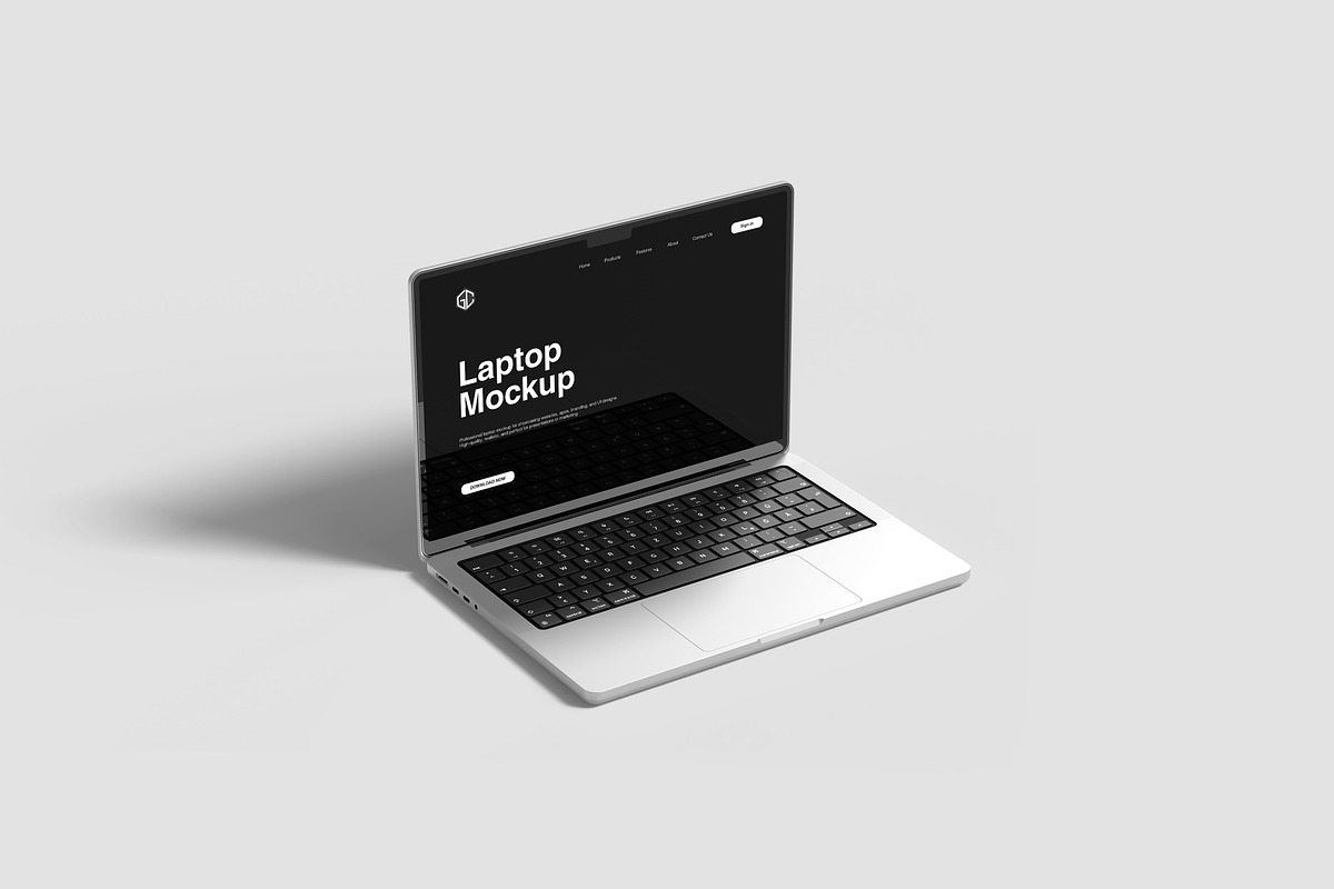 MacBook Pro 14-inch Mockup Set, a Mac Mockup by graphiccrew (Photo 4 of 8)