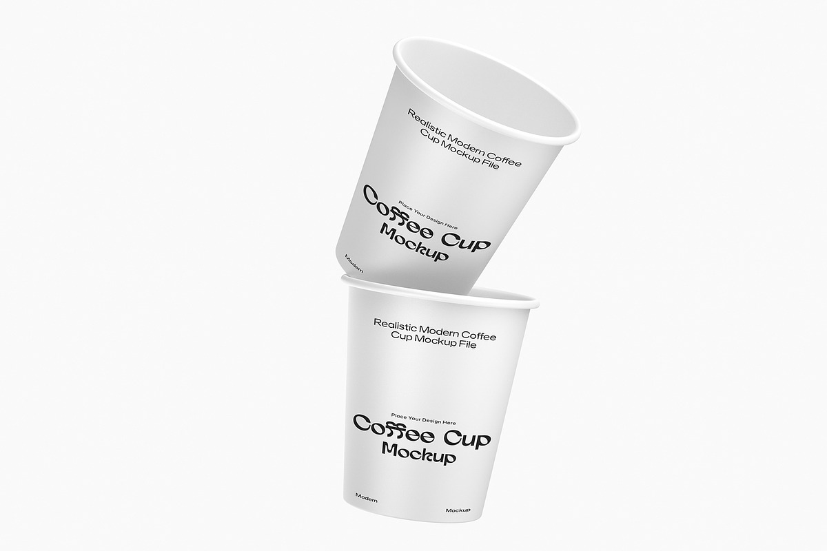 Two Stacked Coffee Cup Mockup, a Product Mockup by graphypix (Photo 3 of 4)