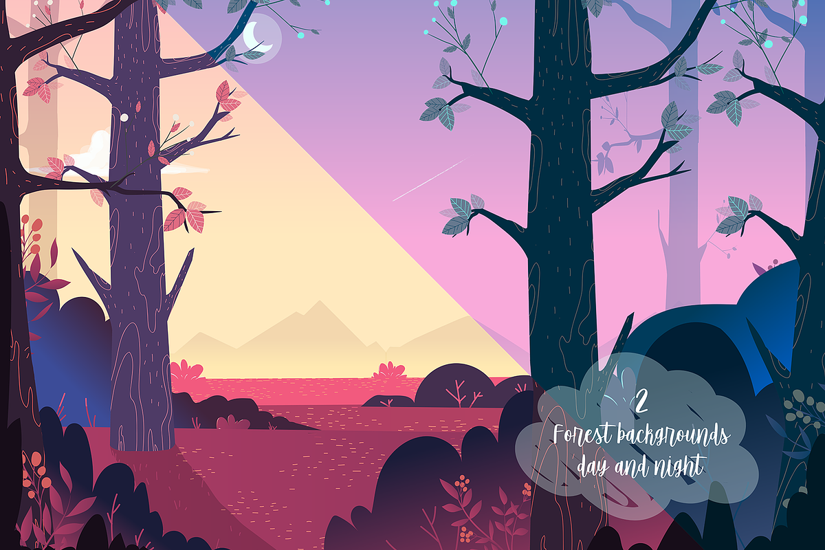 Forest Friends Graphic Pack, an Animal Illustration by 2dvillShop (Photo 8 of 10)