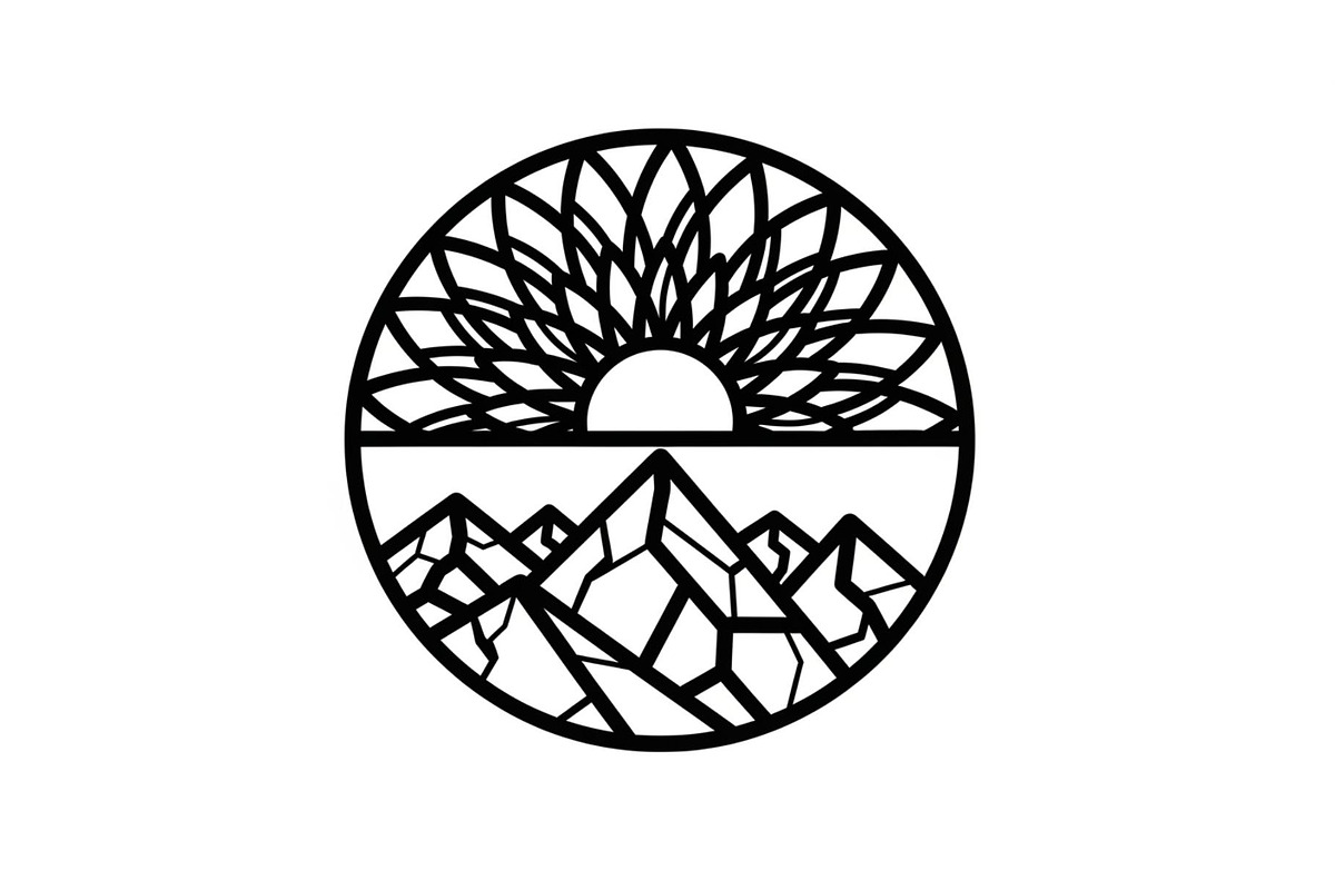 Mountain Sun Circle Design Bundle, an Illustration by Creativeshirt (Photo 19 of 31)