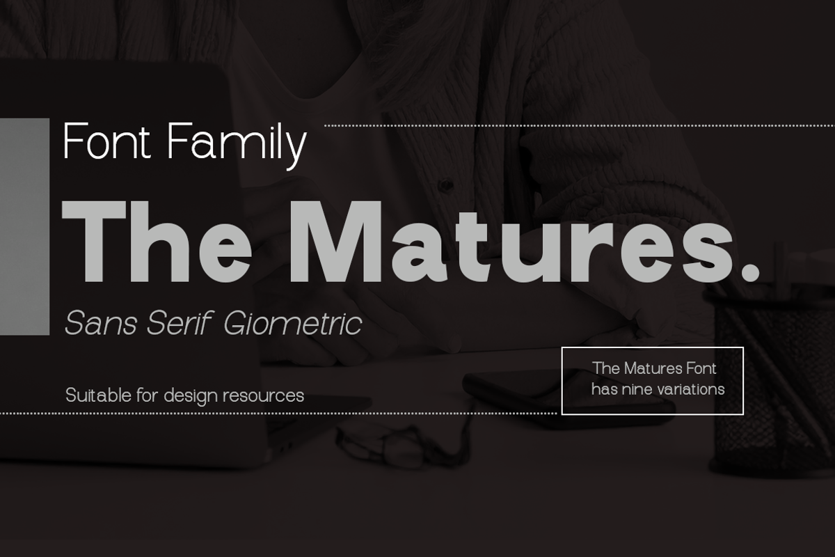 The Matures, a Sans Serif Font by artisans (Photo 5 of 5)