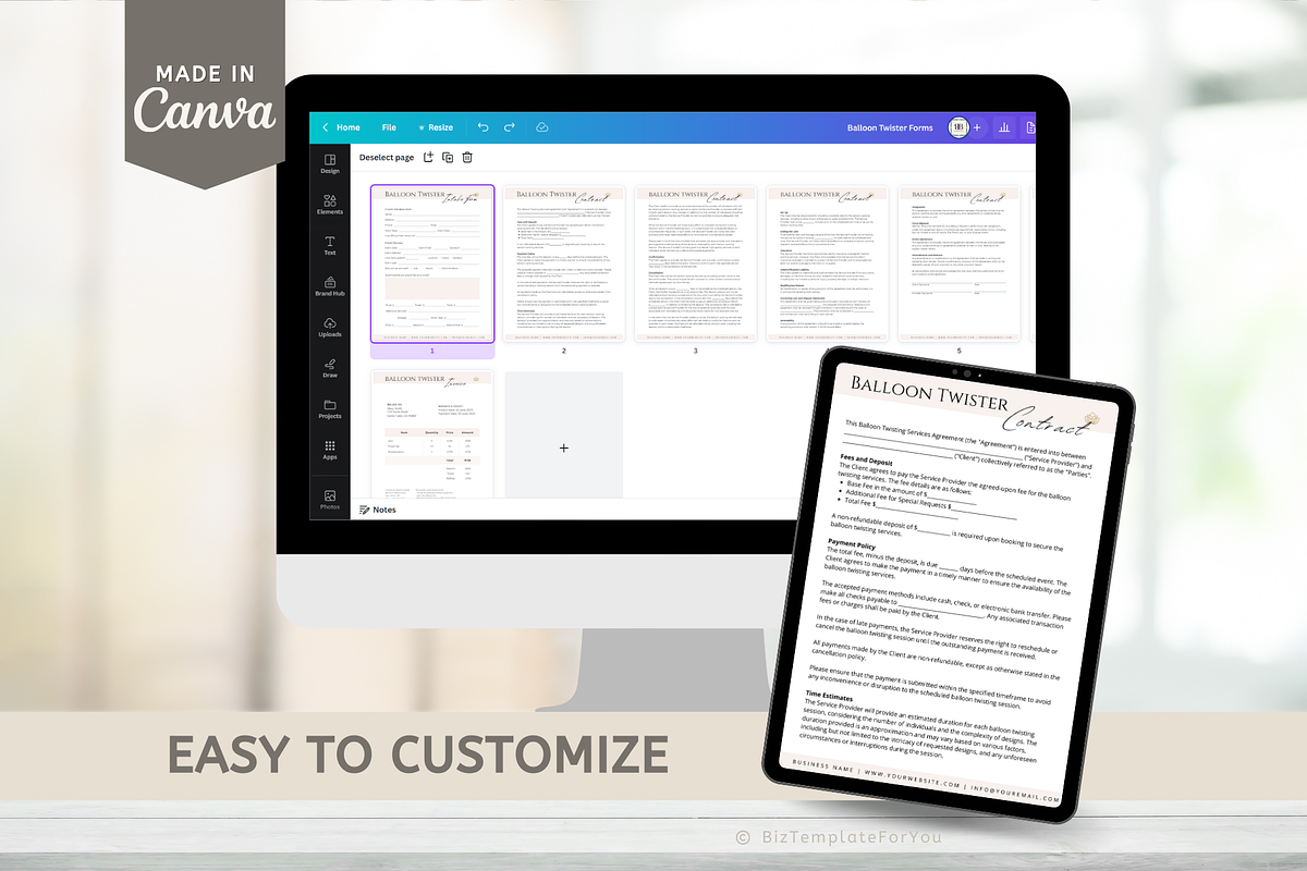Balloon Twister Contract Template, a Marketing Template by BizTemplateForYou (Photo 4 of 5)