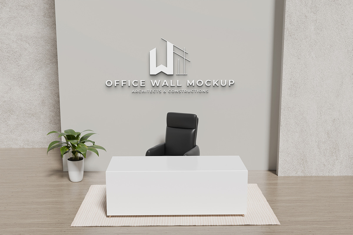 High-Quality Office Wall Mockup, a Device Mockup by swsi-studio (Photo 3 of 5)
