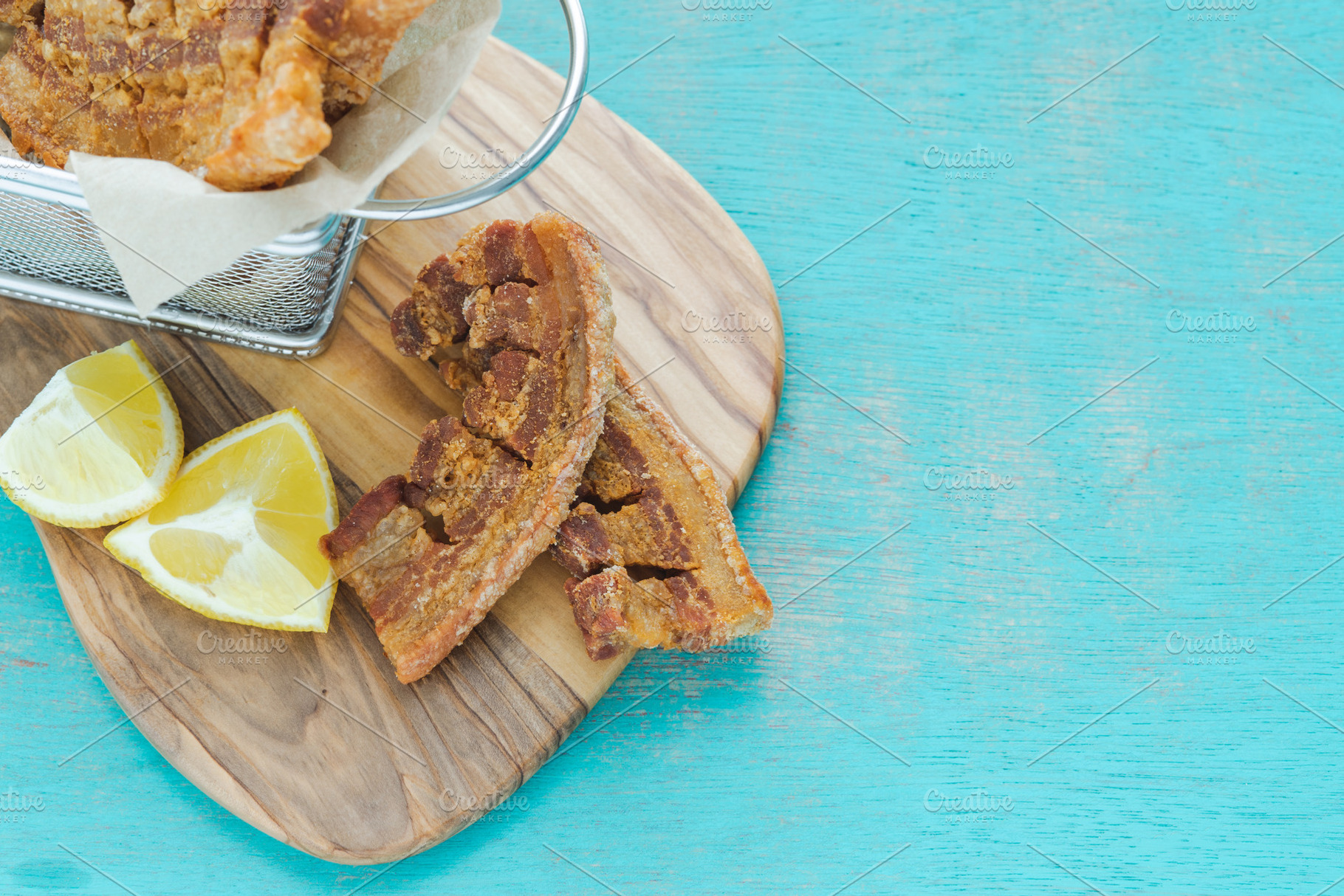Colombian fried pork rinds, a Food & Drink Photo by Mineko