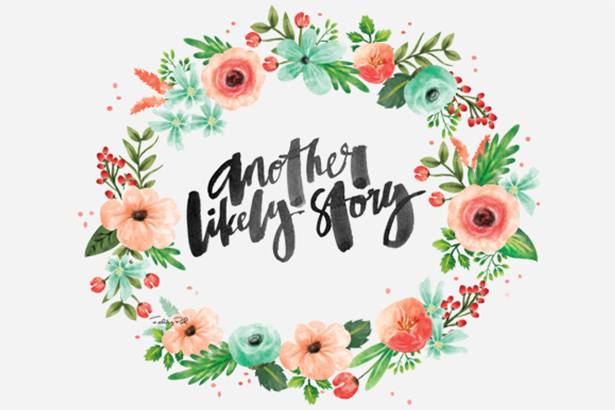 Custom Floral Wreath, an Illustration by hellopop design (Photo 1 of 2)