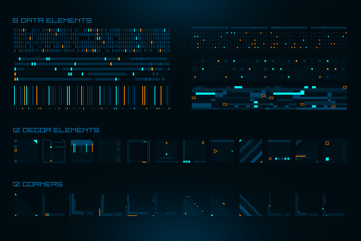 Sci Fi UI Set, an Object Illustration by Olga Ryzychenko (Photo 7 of 8)