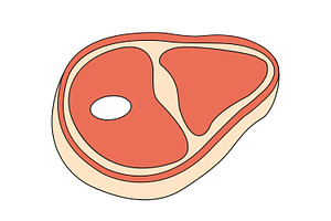 Meat steak., an Illustration by Tanysl
