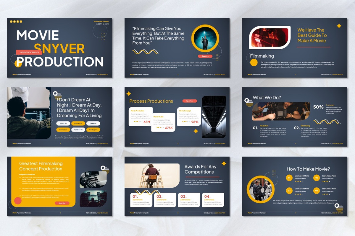 Snyver - Movie Production Powerpoint, a Presentation Template by Dhabee (Photo 6 of 7)
