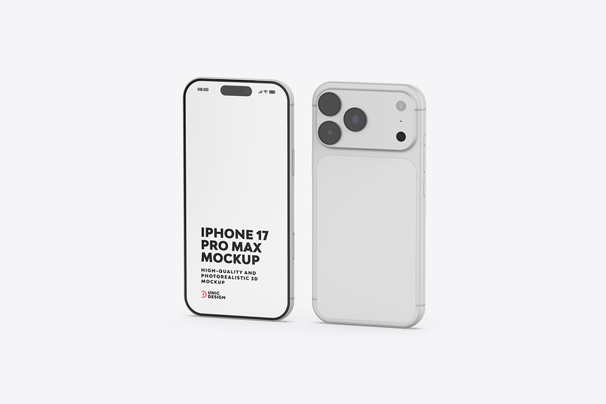 iPhone 17 Pro Max Mockup, an iPhone Mockup by UnicDesign (Photo 10 of 15)