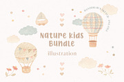 Nature Kids Bundle Watercolor, an Illustration by liebe.erika - Papeterie (Thumbnail 1 of 5)