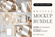 Nursery Card Mockup BundleOnlineEdit, a Product Mockup by PawMockups (Thumbnail 1 of 12)