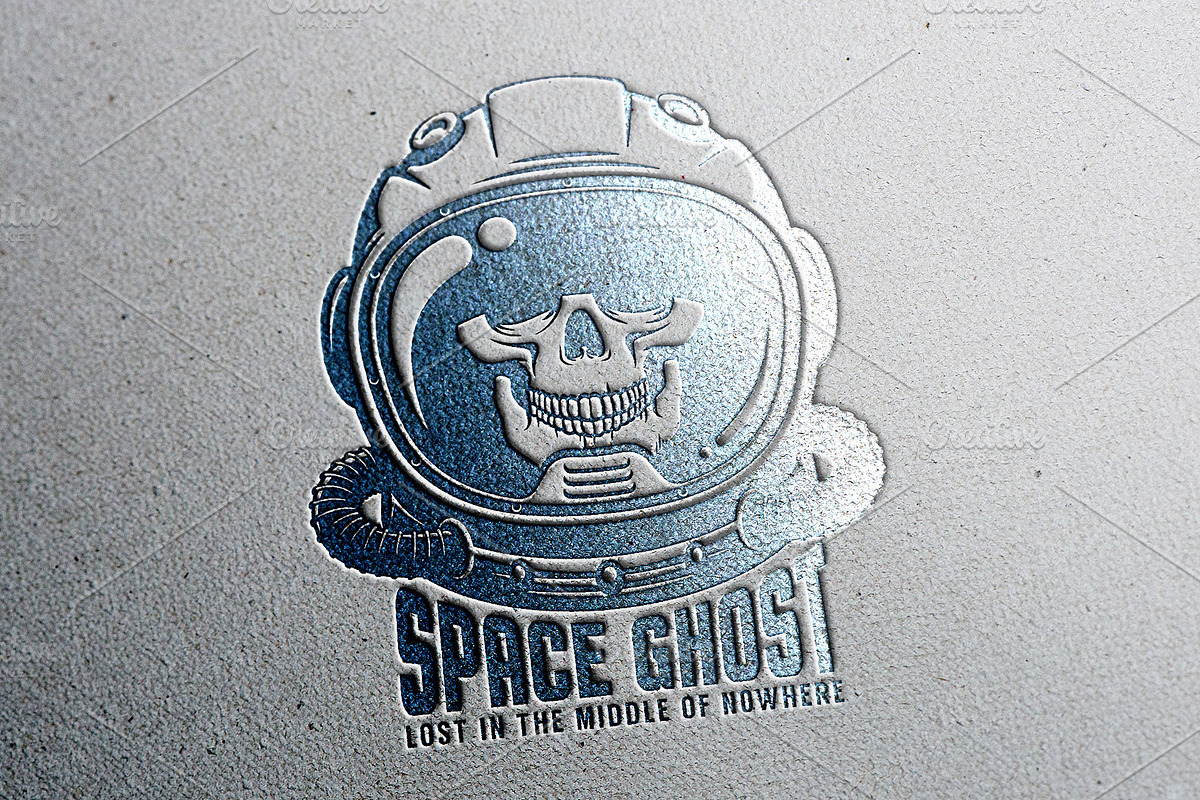 Space Ghost Astronaut Skull, a Branding & Logo Template by Agor2012 shop (Photo 5 of 7)