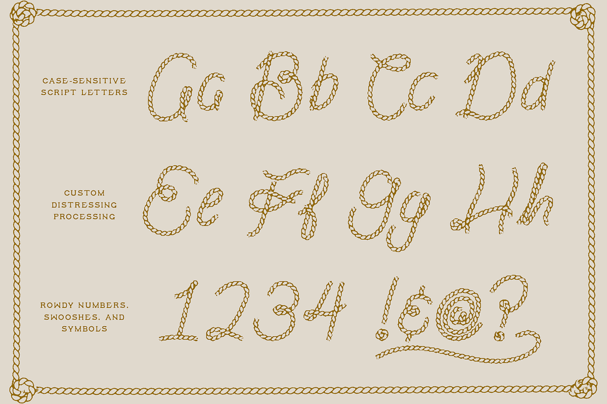 Giddy Up | rope script, a Script Font by Grant Beaudry (Photo 3 of 5)