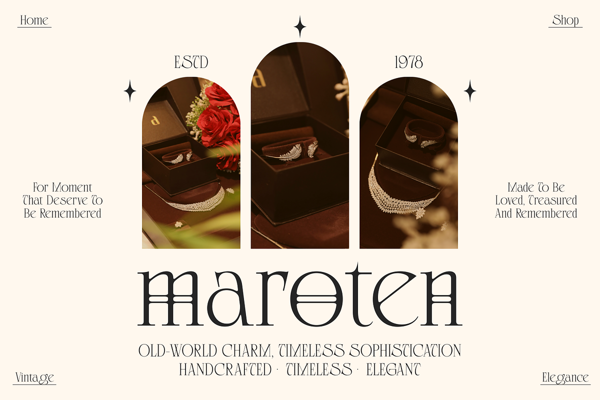 Roulos | Vintage Serif Display Font, a Serif Font by BlancaLab Studio (Photo 5 of 8)