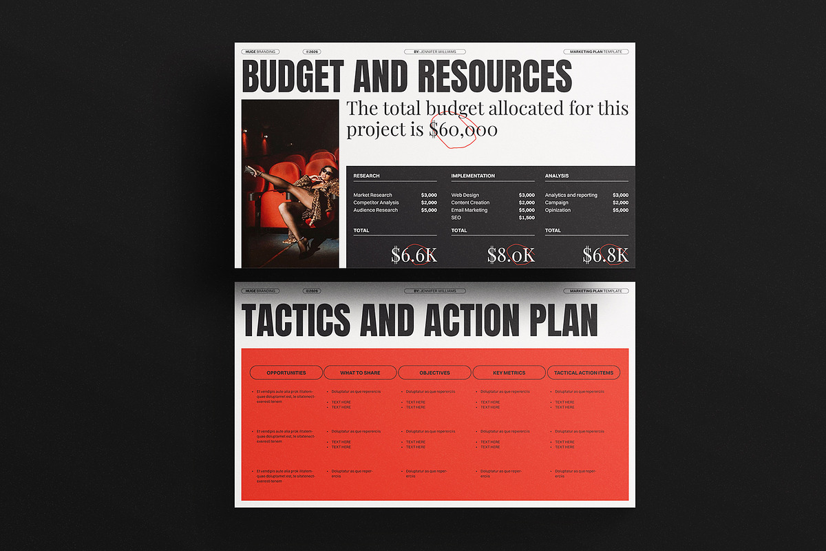 HUGE | Marketing Plan Template, a Presentation Template by ArtisanaAura (Photo 8 of 11)