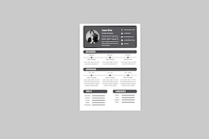 Minimalist Black Resume Designer