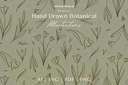 Organic Vintage Botanical Florals, a Decorative Illustration by Neptune Paper Co. (Thumbnail 1 of 3)