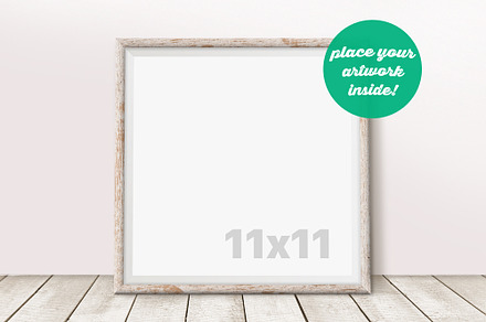 Square Frame Mockup on the Floor 