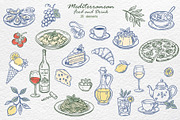 Mediterranean Food & Drink, a Seasonal Illustration by Watercolor dreams (Thumbnail 2 of 4)