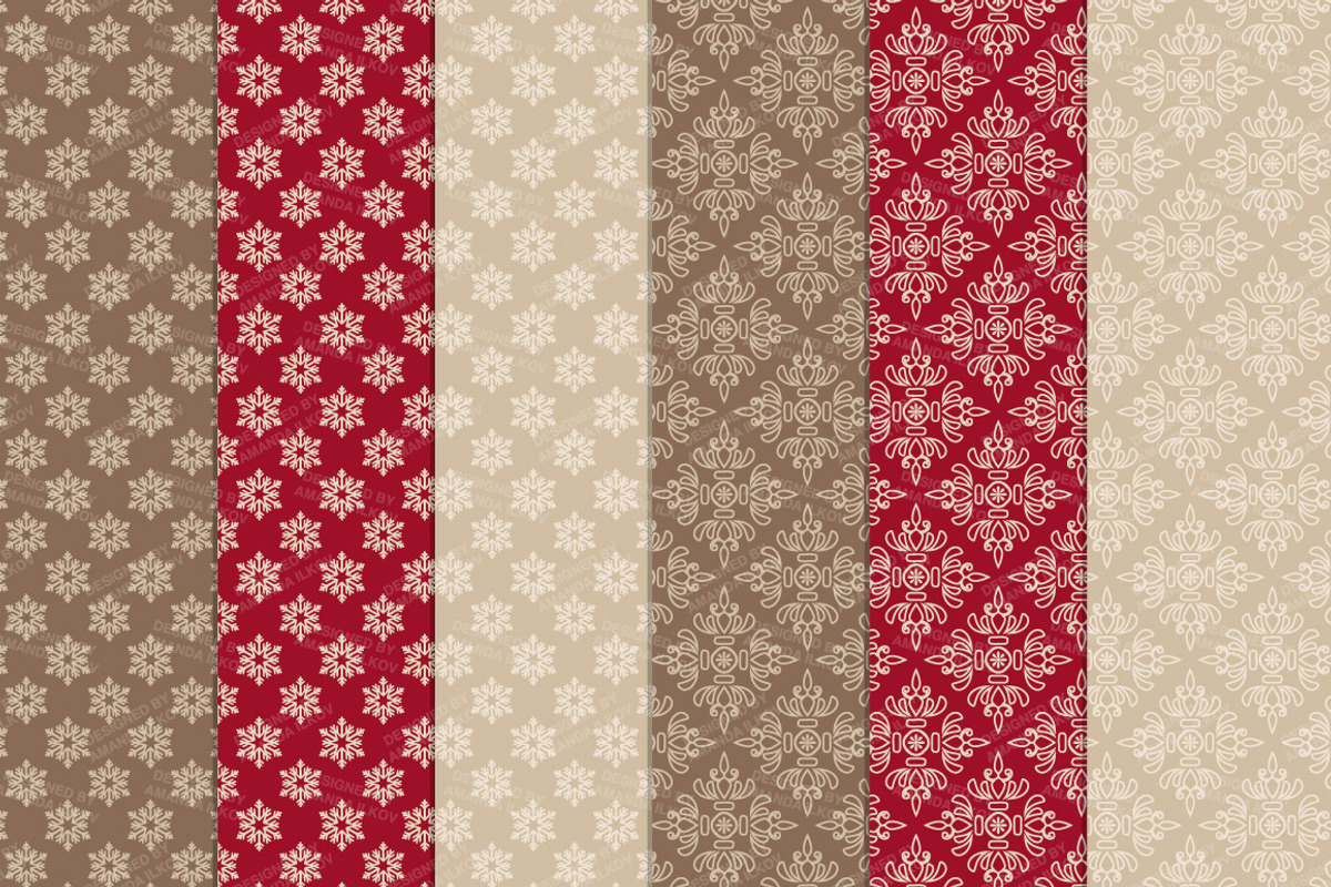 Ruby Red Christmas Clipart & Papers, an Illustration by Amanda Ilkov (Photo 5 of 5)