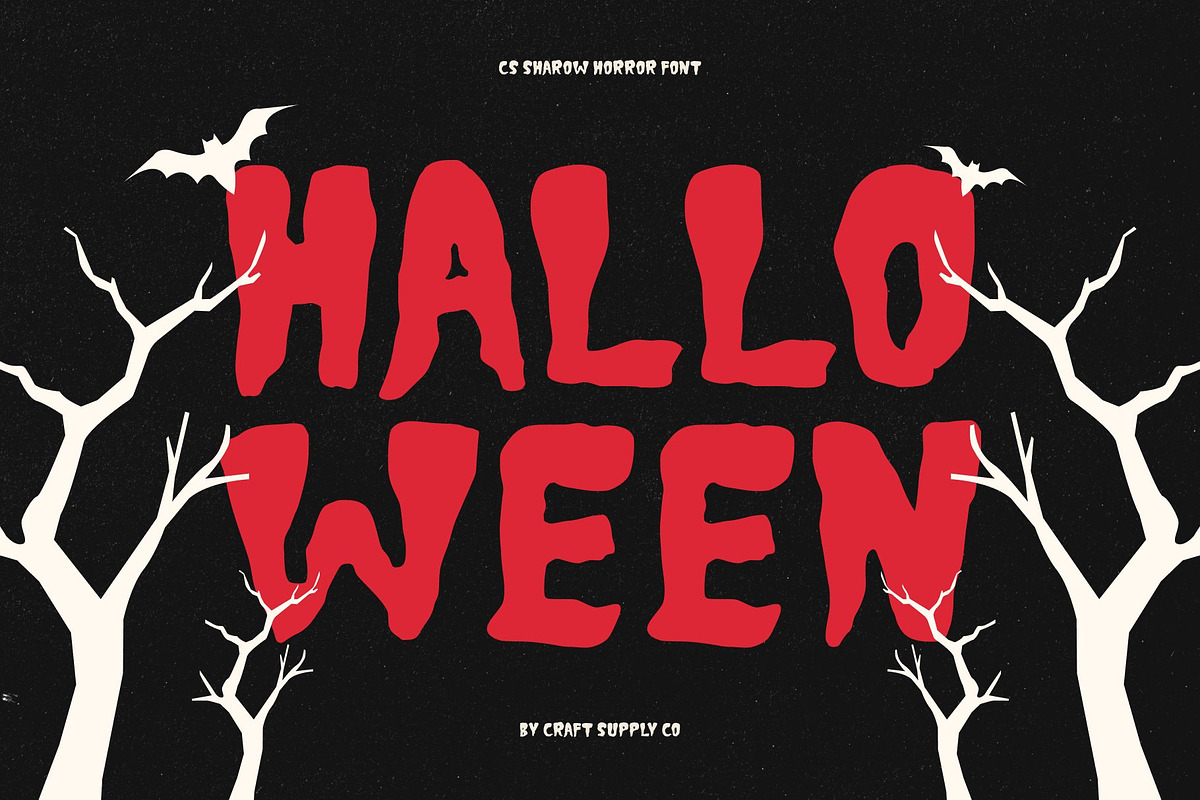 CS Sharow – Vintage Horror Font, a Sans Serif Font by Craft Supply Co. (Photo 5 of 8)