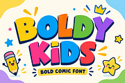 Boldy Kids - Playful Font, a Sans Serif Font by Limited.studio (Thumbnail 1 of 5)