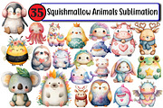 Squishmallow Animals Sublimation, an Illustration by Design Market (Thumbnail 1 of 3)