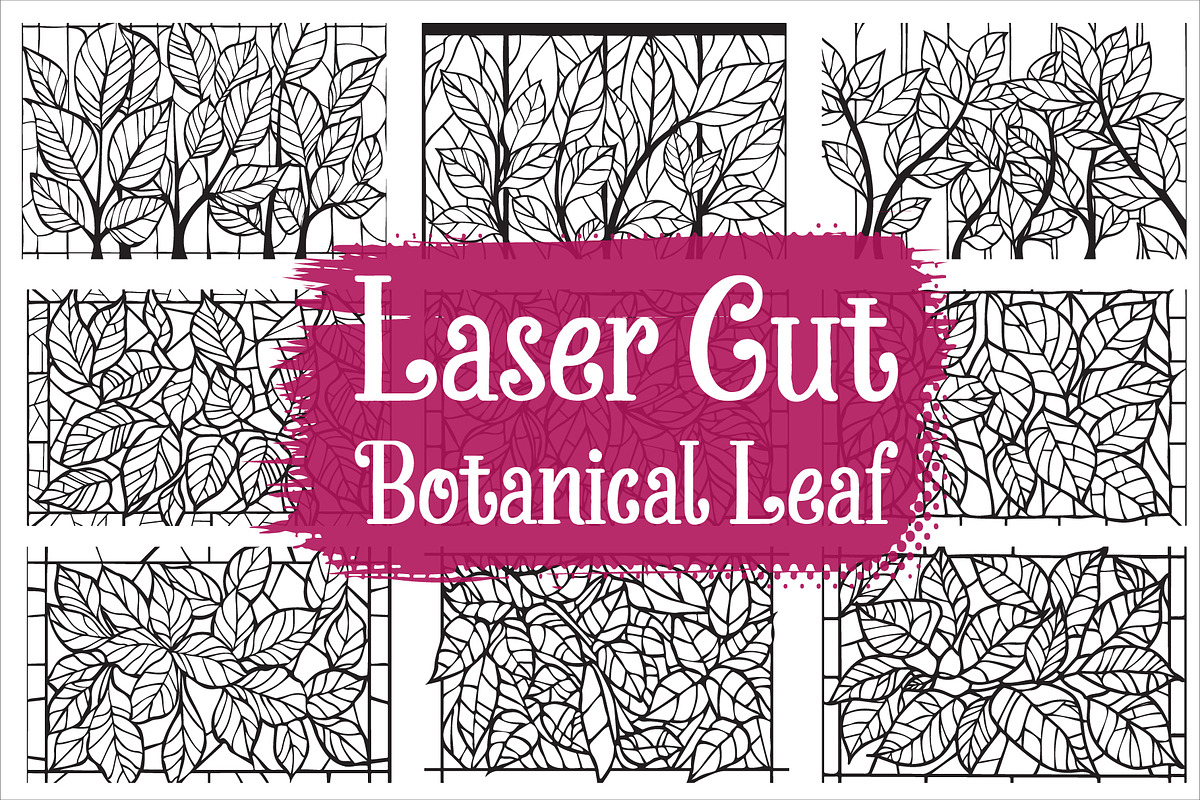 Laser Cut Botanical Leaf Pattern, an Illustration by BIPLOB EXPERT