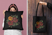 Red roses and yellow calendula flowe, a Decorative Illustration by Matrioshka (Thumbnail 2 of 6)