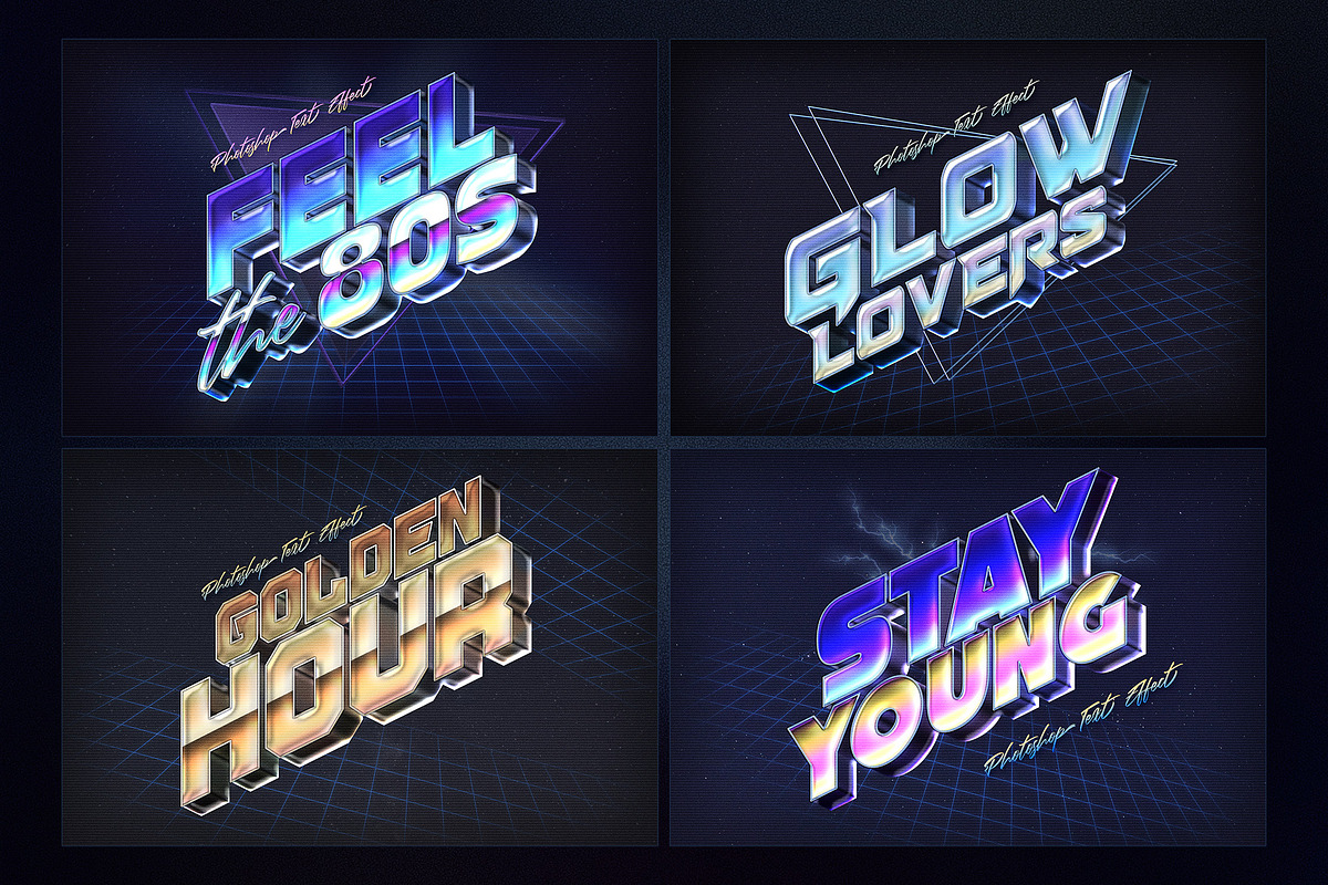 80s Retro Nostalgia Text Effects, a Layer Style Add-On by Andrew Skoch Design (Photo 11 of 14)