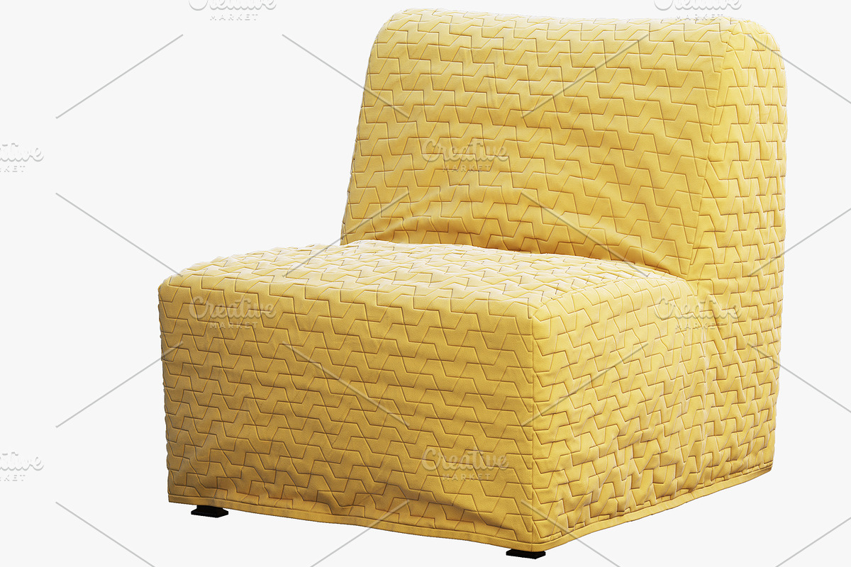 Chair-bed with pillows 3d model, a Furniture 3D Model by 3dmitruk (Photo 6 of 11)